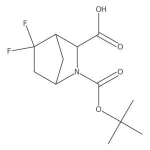 2-(tert-Butoxycarbonyl)-5,5-difluoro-2-azabicyclo[2.2.1]heptane-3-carboxylic acid结构式