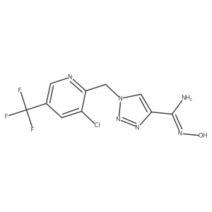 1-[[3-Chloro-5-(trifluoromethyl)pyridin-2-yl]methyl]-N'-hydroxytriazole-4-carboximidamide Structure