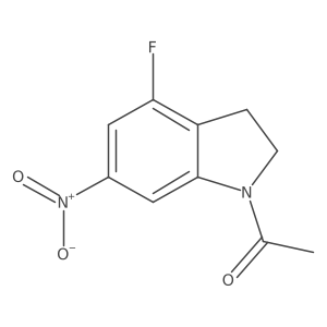 1-(4-Fluoro-6-nitroindolin-1-yl)ethanone结构式