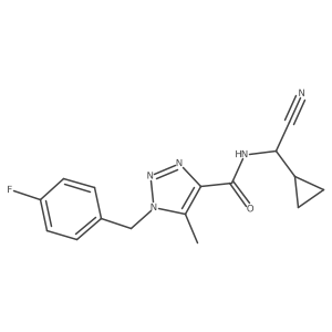 N-[Cyano(cyclopropyl)methyl]-1-[(4-fluorophenyl)methyl]-5-methyltriazole-4-carboxamide Structure