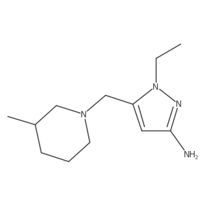 1-ethyl-5-[(3-methylpiperidin-1-yl)methyl]-1H-pyrazol-3-amine Structure