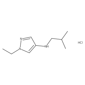 1-Ethyl-N-isobutyl-1H-pyrazol-4-amine hydrochloride Structure