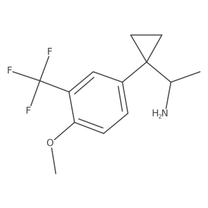 1-{1-[4-Methoxy-3-(trifluoromethyl)phenyl]cyclopropyl}ethan-1-amine Structure
