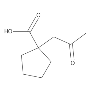 1-(2-Oxopropyl)cyclopentane-1-carboxylic acid Structure