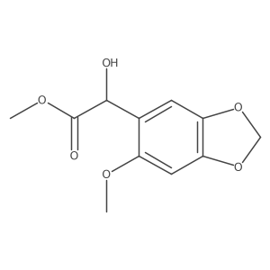 Methyl 2-hydroxy-2-(6-methoxy-1,3-dioxaindan-5-yl)acetate结构式