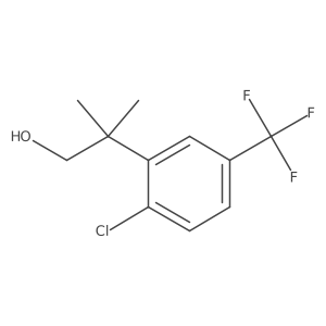 2-[2-Chloro-5-(trifluoromethyl)phenyl]-2-methylpropan-1-ol结构式