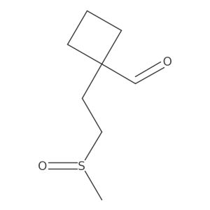 1-(2-Methanesulfinylethyl)cyclobutane-1-carbaldehyde Structure
