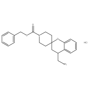 Benzyl 4-(aminomethyl)spiro[chroman-2,4'-piperidine]-1'-carboxylate hcl结构式