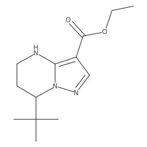 ethyl 7-tert-butyl-4H,5H,6H,7H-pyrazolo[1,5-a]pyrimidine-3-carboxylate结构式