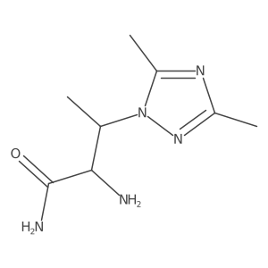 2-amino-3-(dimethyl-1H-1,2,4-triazol-1-yl)butanamide结构式