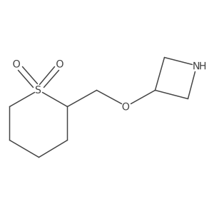 2-[(Azetidin-3-yloxy)methyl]-1lambda6-thiane-1,1-dione结构式
