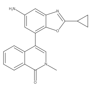 4-(5-Amino-2-cyclopropyl-7-benzoxazolyl)-2-methyl-1(2h)-isoquinolinone结构式