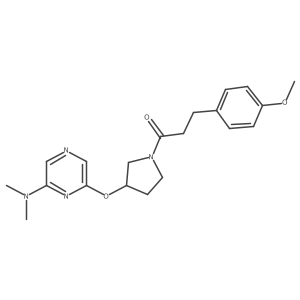 1-(3-((6-(Dimethylamino)pyrazin-2-yl)oxy)pyrrolidin-1-yl)-3-(4-methoxyphenyl)propan-1-one结构式