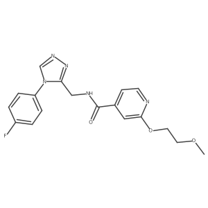 N-((4-(4-fluorophenyl)-4H-1,2,4-triazol-3-yl)methyl)-2-(2-methoxyethoxy)isonicotinamide Structure