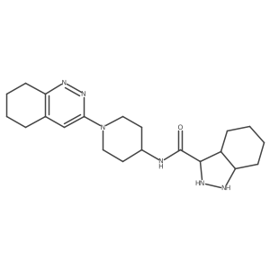 N-[1-(5,6,7,8-tetrahydrocinnolin-3-yl)piperidin-4-yl]-2,3,3a,4,5,6,7,7a-octahydro-1H-indazole-3-carboxamide结构式