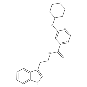 N-(2-(1H-indol-3-yl)ethyl)-2-((tetrahydro-2H-pyran-4-yl)oxy)isonicotinamide Structure