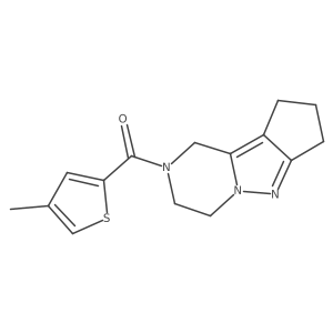(4-methylthiophen-2-yl)(3,4,8,9-tetrahydro-1H-cyclopenta[3,4]pyrazolo[1,5-a]pyrazin-2(7H)-yl)methanone结构式