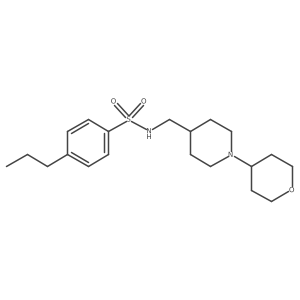 4-propyl-N-((1-(tetrahydro-2H-pyran-4-yl)piperidin-4-yl)methyl)benzenesulfonamide Structure