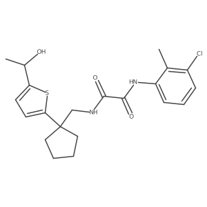 N1-(3-chloro-2-methylphenyl)-N2-((1-(5-(1-hydroxyethyl)thiophen-2-yl)cyclopentyl)methyl)oxalamide Structure