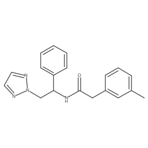 N-(1-phenyl-2-(2H-1,2,3-triazol-2-yl)ethyl)-2-(m-tolyl)acetamide Structure