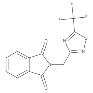 2-((5-(Trifluoromethyl)-1,2,4-oxadiazol-3-yl)methyl)isoindoline-1,3-dione结构式