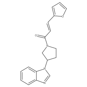 (E)-1-(3-(1H-benzo[d]imidazol-1-yl)pyrrolidin-1-yl)-3-(furan-2-yl)prop-2-en-1-one Structure