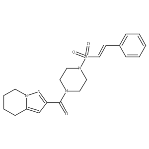 (E)-(4-(styrylsulfonyl)piperazin-1-yl)(4,5,6,7-tetrahydropyrazolo[1,5-a]pyridin-2-yl)methanone Structure