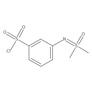 3-{[Dimethyl(oxo)-lambda6-sulfanylidene]amino}benzene-1-sulfonyl chloride结构式