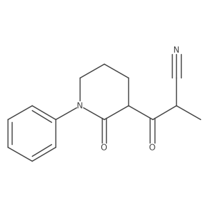 2-Methyl-3-oxo-3-(2-oxo-1-phenylpiperidin-3-yl)propanenitrile Structure