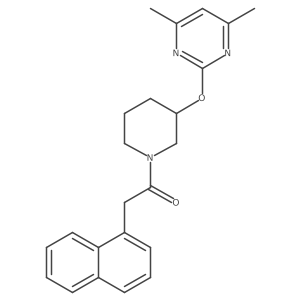 1-(3-((4,6-Dimethylpyrimidin-2-yl)oxy)piperidin-1-yl)-2-(naphthalen-1-yl)ethanone结构式