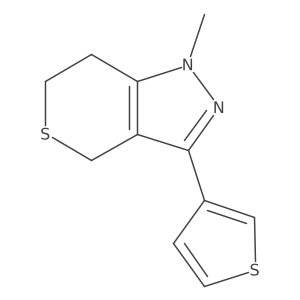 1-Methyl-3-(thiophen-3-yl)-1,4,6,7-tetrahydrothiopyrano[4,3-c]pyrazole结构式