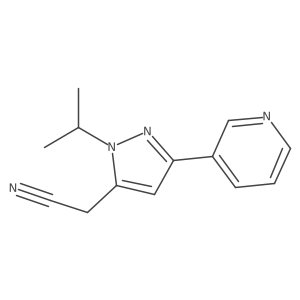 2-(1-isopropyl-3-(pyridin-3-yl)-1H-pyrazol-5-yl)acetonitrile结构式