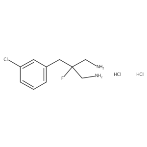 2-(Aminomethyl)-3-(3-chlorophenyl)-2-fluoropropan-1-amine dihydrochloride结构式