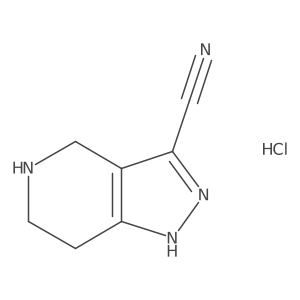 2H,4H,5H,6H,7H-Pyrazolo[4,3-c]pyridine-3-carbonitrile Hydrochloride Structure