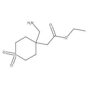 Ethyl 2-[4-(aminomethyl)-1,1-dioxothian-4-yl]acetate Structure