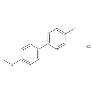 5-Fluoro-2-(4-methoxyphenyl)pyridine hydrochloride结构式