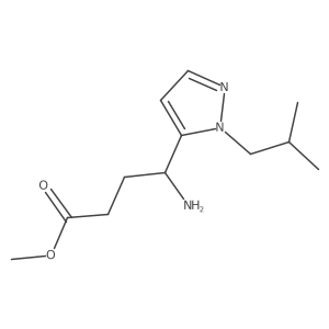 methyl 4-amino-4-[1-(2-methylpropyl)-1H-pyrazol-5-yl]butanoate Structure