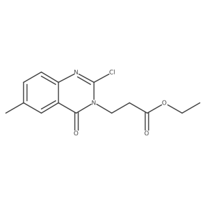 Ethyl 3-(2-chloro-6-methyl-4-oxoquinazolin-3(4H)-yl)propanoate结构式