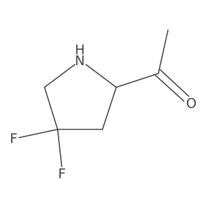 1-[(2R)-4,4-difluoropyrrolidin-2-yl]ethan-1-one Structure