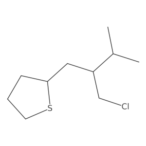 2-[2-(Chloromethyl)-3-methylbutyl]thiolane Structure