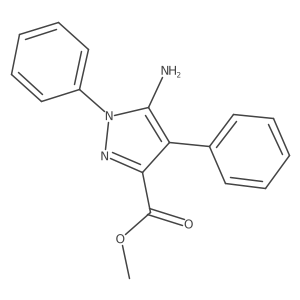 methyl 5-amino-1,4-diphenyl-1H-pyrazole-3-carboxylate结构式