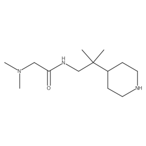 2-(dimethylamino)-N-[2-methyl-2-(piperidin-4-yl)propyl]acetamide Structure
