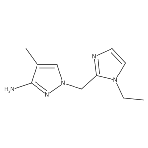 1-[(1-ethyl-1H-imidazol-2-yl)methyl]-4-methyl-1H-pyrazol-3-amine Structure