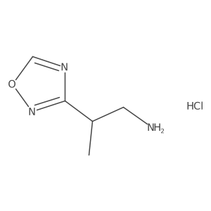 2-(1,2,4-Oxadiazol-3-yl)propan-1-amine hydrochloride结构式