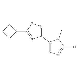 3-(2-chloro-1-methyl-1H-imidazol-5-yl)-5-cyclobutyl-1,2,4-oxadiazole Structure