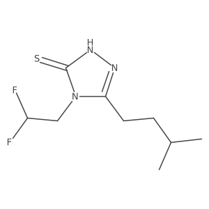 4-(2,2-difluoroethyl)-5-(3-methylbutyl)-4H-1,2,4-triazole-3-thiol结构式