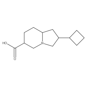 2-Cyclobutyl-octahydroindolizine-6-carboxylic acid结构式