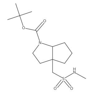 Tert-butyl 3a-[(methylsulfamoyl)methyl]-octahydrocyclopenta[b]pyrrole-1-carboxylate结构式