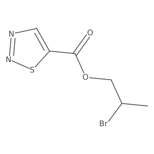 2-Bromopropyl 1,2,3-thiadiazole-5-carboxylate结构式