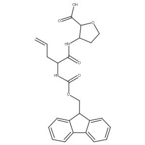 3-[2-({[(9H-fluoren-9-yl)methoxy]carbonyl}amino)pent-4-enamido]oxolane-2-carboxylic acid Structure